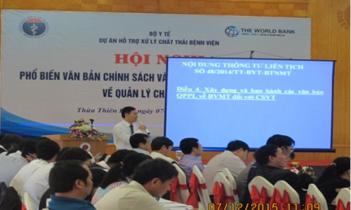 Hội nghị phổ biến văn bản chính sách về quản lý chất thải y tế